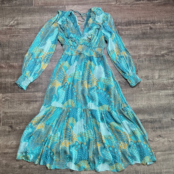 Anthropologie Dresses & Skirts - Anthropologie Odetta Ruffled V-Neck Maxi Dress